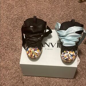 Lanvin Black and Multicolor Sneakers (Gallery Dept x Lanvin Collab)